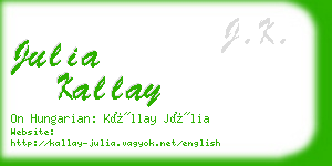 julia kallay business card